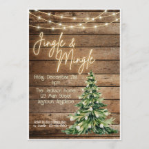 Invitación a la fiesta de Navidad Farmhouse Jingle