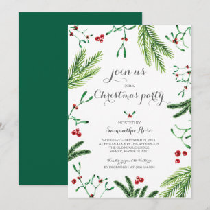 Invitación a la Fiesta de Navidad - Follaje