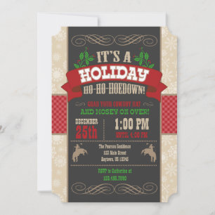 Invitación a la fiesta de Navidad Holiday Ho Ho Ho