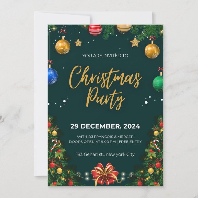 Invitación a la fiesta de Navidad, Invitación a la (Anverso)