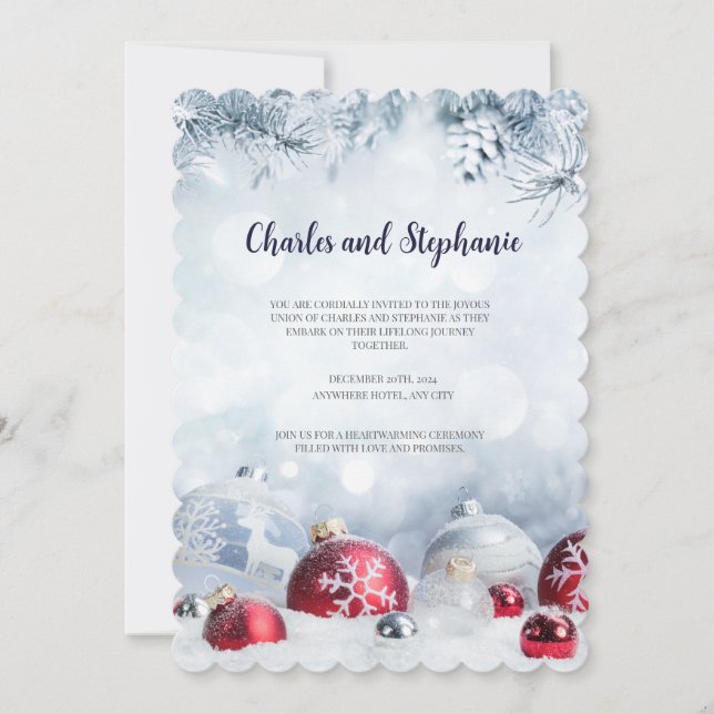 Invitación a la fiesta de Navidad, Invitaciones de (Anverso)