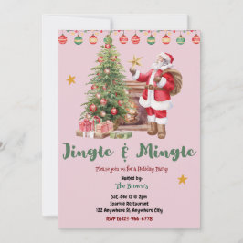 Invitación a la fiesta de Navidad Jingle And Mingl