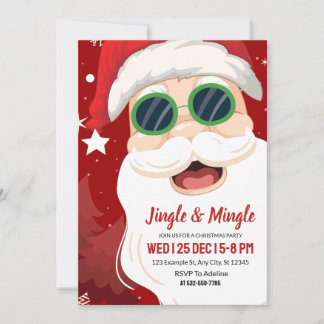 Invitación a la fiesta de Navidad Jingle & Mingle
