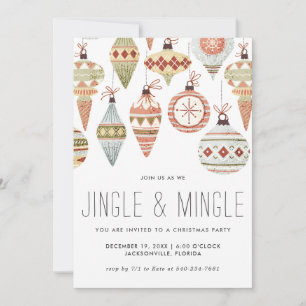 Invitación a la fiesta de Navidad Jingle & Mingle