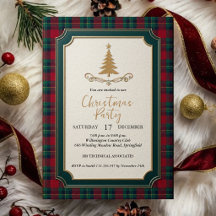 Invitación a la fiesta de Navidad | Navidad dorada