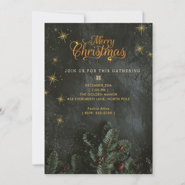 Invitación a la Fiesta de Navidad Negra con Estrel (Anverso)