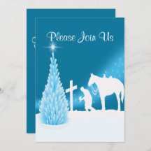 Invitación a la fiesta de Navidad Occidental para 