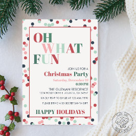 Invitación a la fiesta de Navidad Oh Qué Diversión