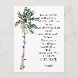 Invitación a la fiesta de Navidad Palm Palm Tropic
