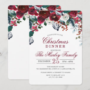 Invitación a la Fiesta de Navidad para la Cena de