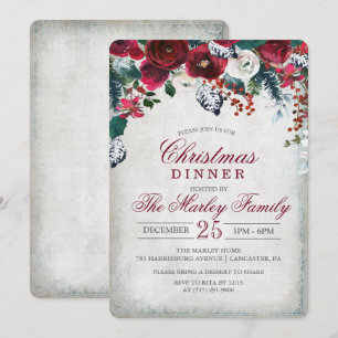 Invitación a la Fiesta de Navidad para la Cena de