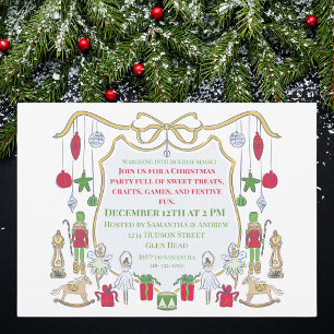 Invitación a la fiesta de Navidad para niños Baila