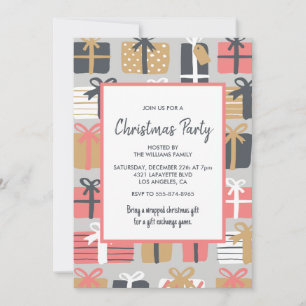 invitación a la fiesta de Navidad Regalos lindos