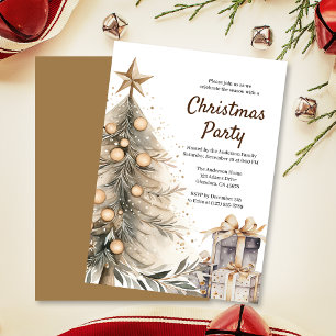 Invitación a la fiesta de Navidad Rustica
