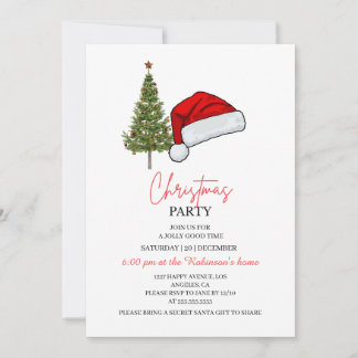 Invitación a la Fiesta de Navidad | Sombrero de Sa