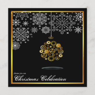 invitación a la fiesta de Navidad steampunk