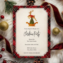 Invitación a la fiesta de Navidad | Trineo vintage