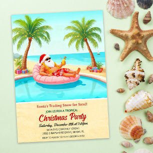 Invitación a la fiesta de Navidad tropical de Sant