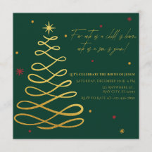 Invitación a la fiesta de Navidad Un niño nos es n