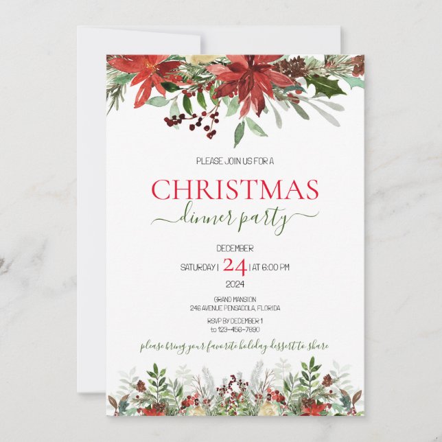 Invitación a la fiesta de navidades (Anverso)