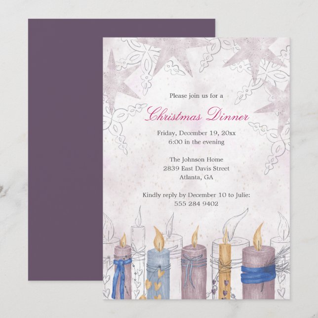 Invitación a la fiesta de navidades (Anverso / Reverso)
