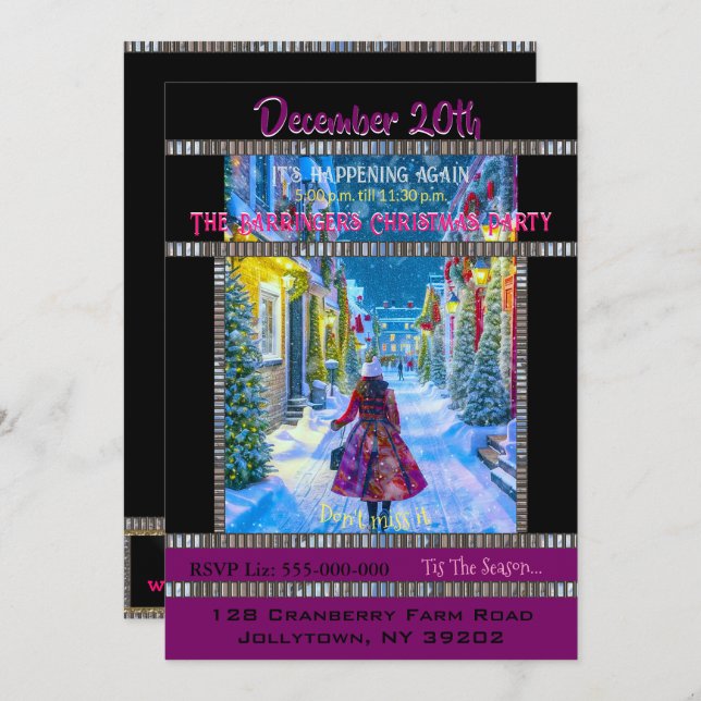 Invitación a la fiesta de Navidades (Anverso / Reverso)