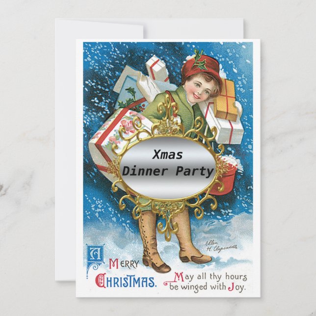 Invitación a la fiesta de navidades (Anverso)