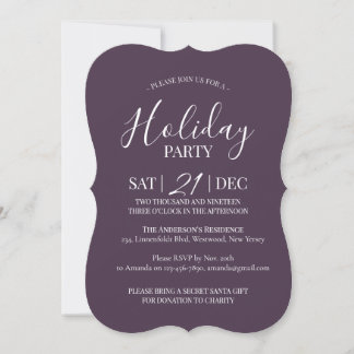 Invitación a la fiesta de Navidades blancos de ber