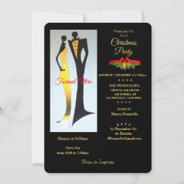 Invitación a la fiesta de Navidades de atuendos fo