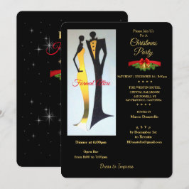 Invitación a la fiesta de Navidades de atuendos fo