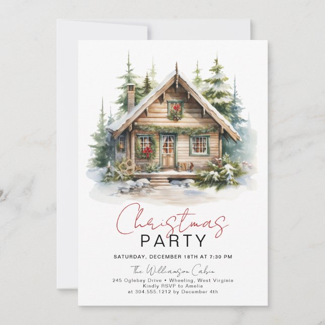 Invitación a la fiesta de Navidades de cabinas de  (Anverso)