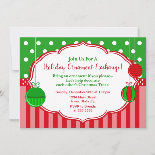 Invitación a la fiesta de Navidades de cambio de n (Anverso)