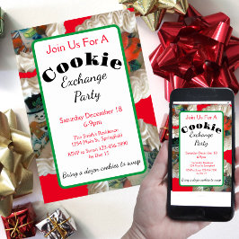 Invitación a la fiesta de Navidades de Cookie Exch