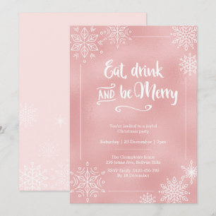 Invitación a la fiesta de Navidades de copos de ni