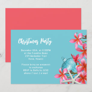 Invitación a la fiesta de Navidades de flores de P