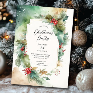 Invitación a la fiesta de Navidades de Holly & Ber