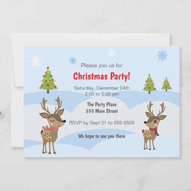 Invitación a la fiesta de navidades de los niños v (Anverso)