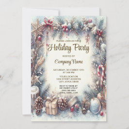 Invitación a la fiesta de Navidades de marco de in