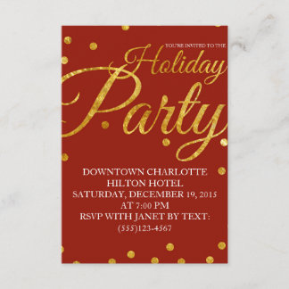Invitación a la fiesta de Navidades de vacaciones 