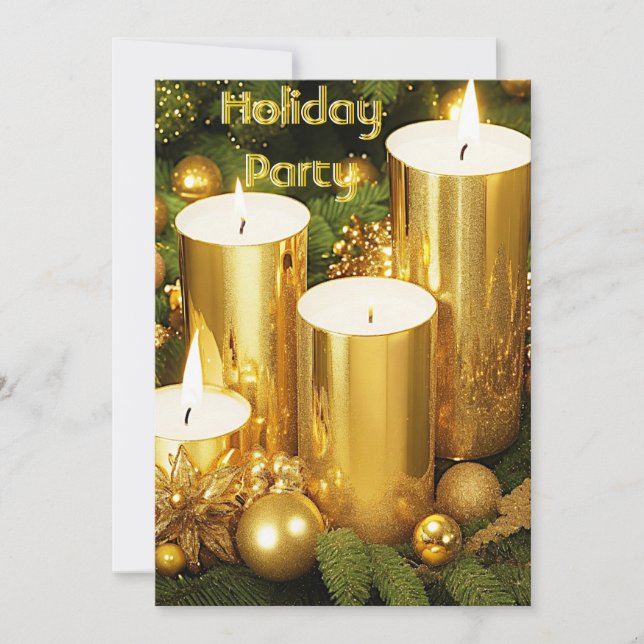Invitación a la fiesta de Navidades de Velas Dorad (Anverso)