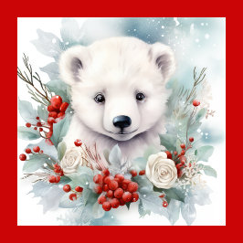 Invitación a la fiesta de Navidades del oso polar