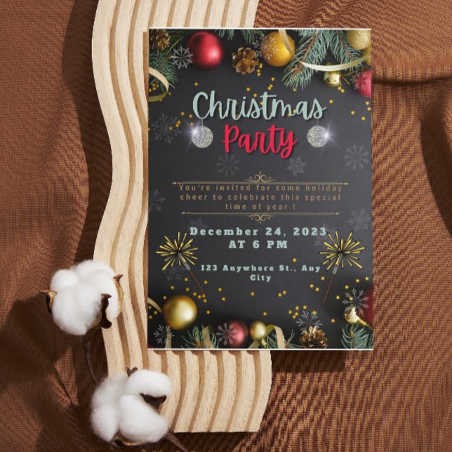 Invitación A La Fiesta De Navidades Elegantes De N (Subido por el creador)
