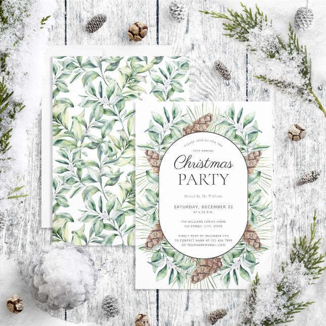 Invitación a la fiesta de Navidades Fir Cone de In (Subido por el creador)