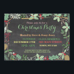 Invitación a la Fiesta de navidades Mistletoe Xmas<br><div class="desc">Diseño Fiesta de Navidades Rústicos. SIMPLEMENTE CAMBIE EL TEXTO PARA QUE SE AJUSTE A SU FIESTA. Diseño posterior incluido</div>