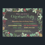 Invitación a la Fiesta de navidades Mistletoe Xmas<br><div class="desc">Diseño Fiesta de Navidades Rústicos. SIMPLEMENTE CAMBIE EL TEXTO PARA QUE SE AJUSTE A SU FIESTA. Diseño posterior incluido</div>