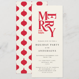 Invitación a la fiesta de Navidades rojos colorido