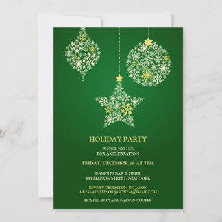 Invitación a la fiesta de Navidades verdes