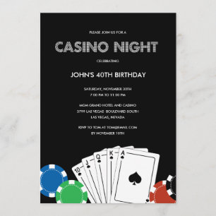 Invitación a la Fiesta de Noche de Casino