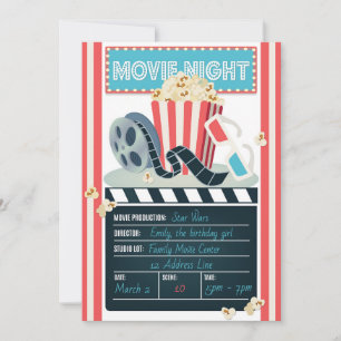 Invitación a la fiesta de noche de cine