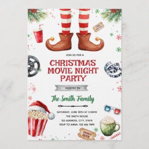 invitación a la fiesta de noche de película de due